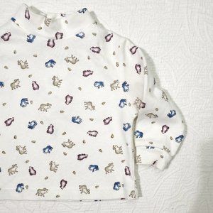 Vintage Mountain Animals Turtleneck 6-9 months